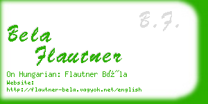 bela flautner business card